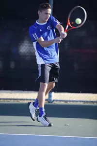 Sophomore Sebastian Erimicioiu is undefeated this season in singles competition.