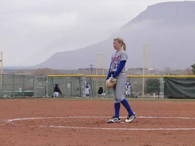 Callie Collins pitched eight innings to pick up the win in UTA's opener.