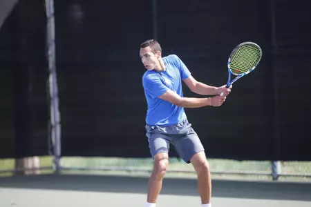Freshman Mario Muniesa defeated his CSU opponent 7-5, 6-4.
