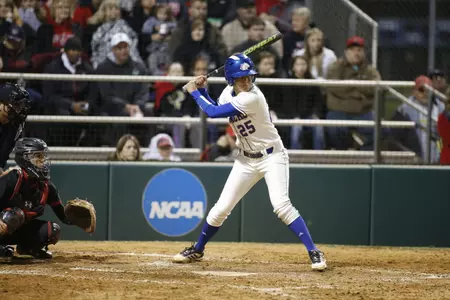 Junior Nina Villanueva hit her seventh home run of the season, leading the Mavericks with a .778 batting average last week.