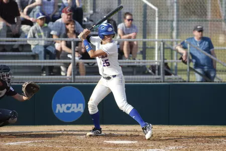 Nina Villanueva was named first team all-conference after leading the team with a .348 batting average, including .442 in Sun Belt action.
