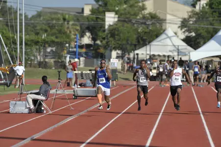 Clayton Vaughn has reached Friday night's 100m final.