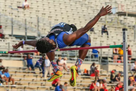 Roland Sales tied for 11th place in the high jump at the NCAA Indoor Championships.