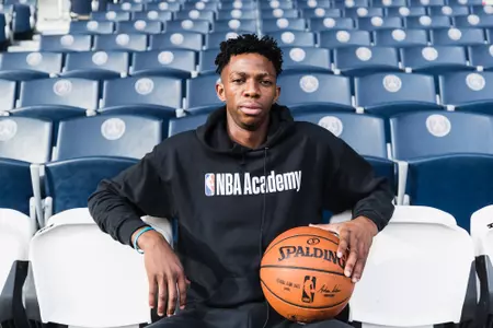 Patrick Mwamba NBA Academy Posed
