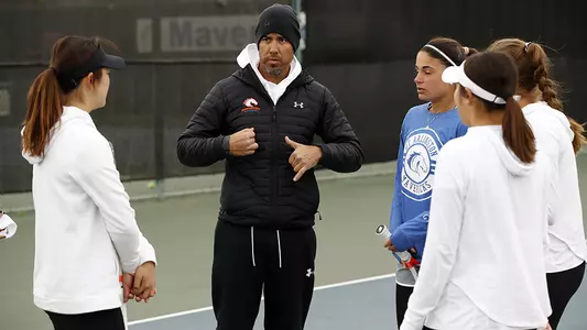 Women's Tennis Team Huddle Diego