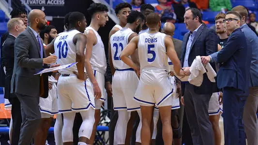 Mens Basketball Team Huddle Louisiana
