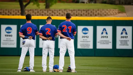 Team during anthem