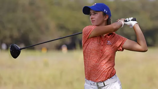 The UT Arlington women's golf team playing in the UTA Invitational presented by Veritex Bank at Texas Rangers Golf Club. in Arlington, Texas on October 20, 2020. (Photo by Gregg Ellman)
