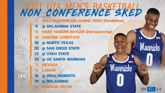 2021-22 UTA Men's Basketball Non-Conference Schedule New