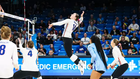 Bri Ford about to hit the ball