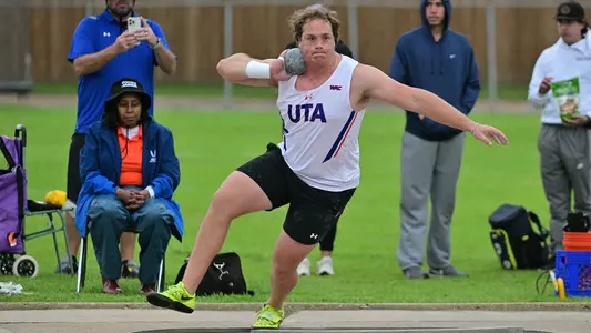 Hayden Wilson Prepping To Throw The Shot Put