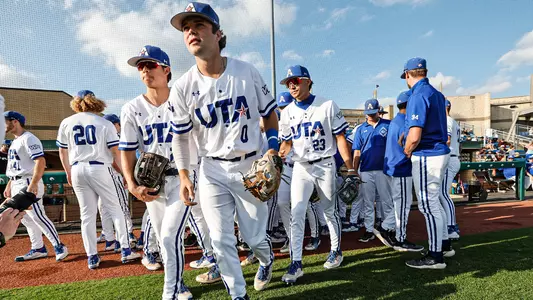 The squad coming out the dugout