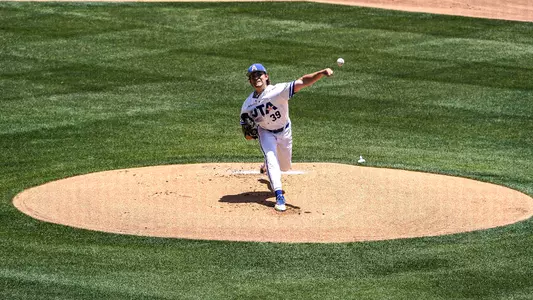 Caden Noah pitching