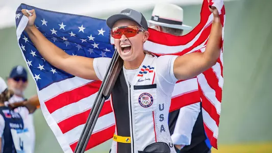 Austen Smith with Flag