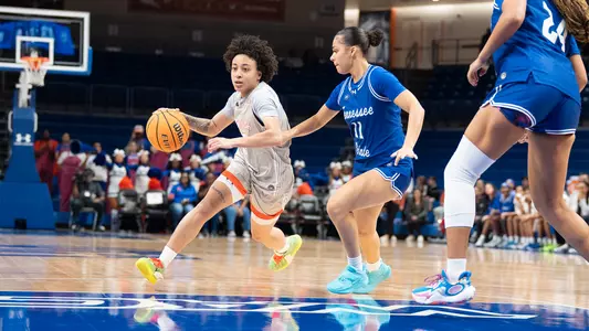 Nya Threatt Driving Past Tennessee State Defender