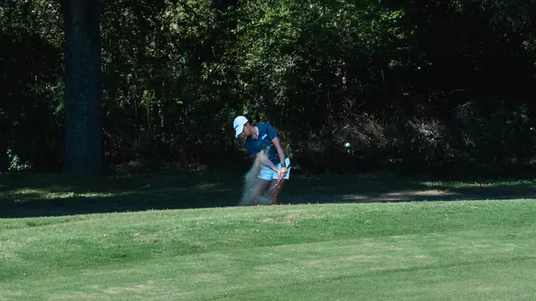 Womens Golfer Swinging