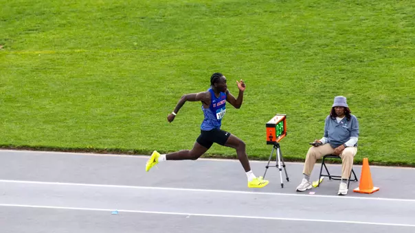 Abisayo Gbakinro preps to jump at NCAA regionals