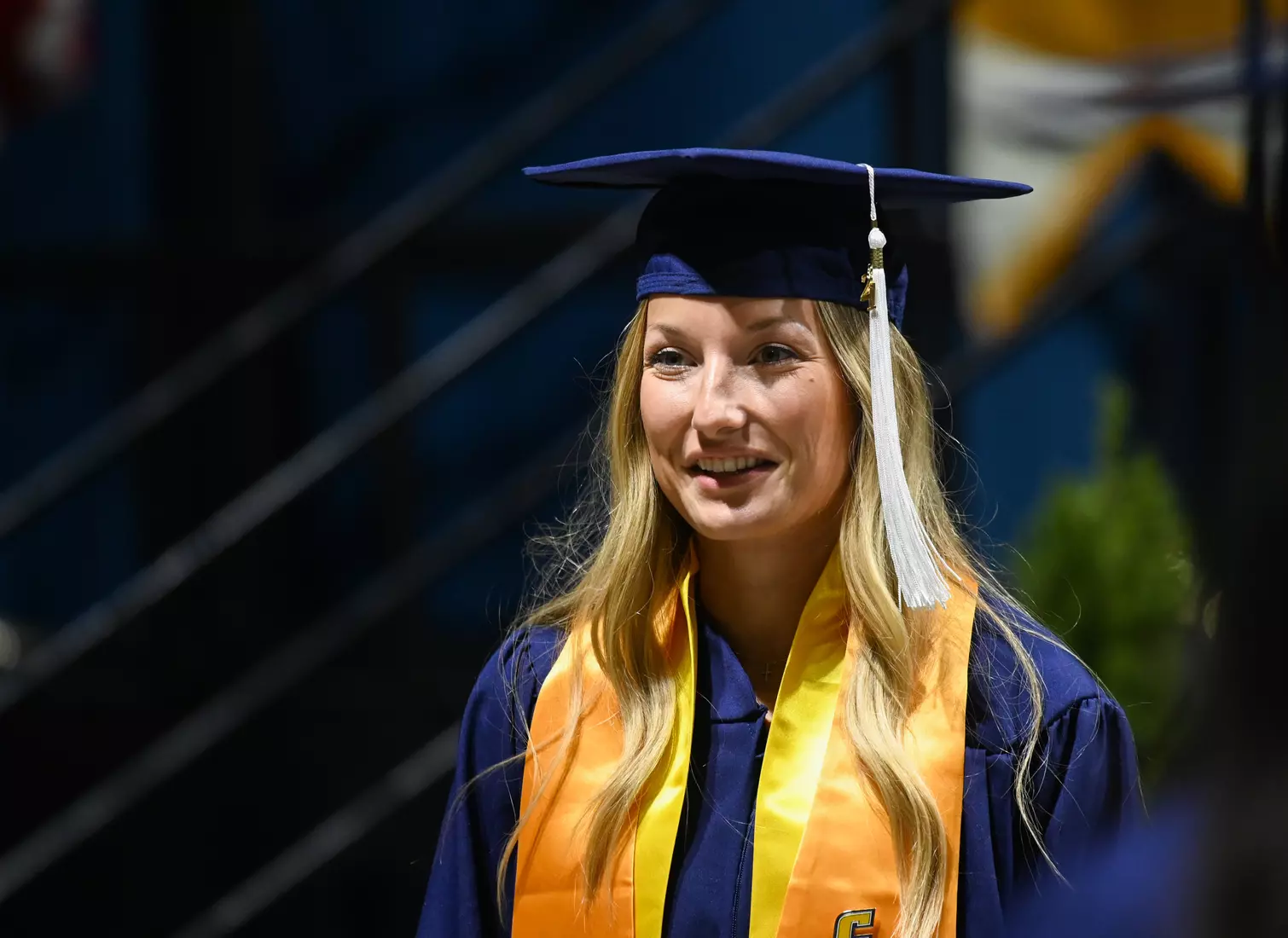 Students participate in the second of two graduation ceremonies for undergraduate students on Saturday, Dec. 11, 2021 in McKenzie Arena.
