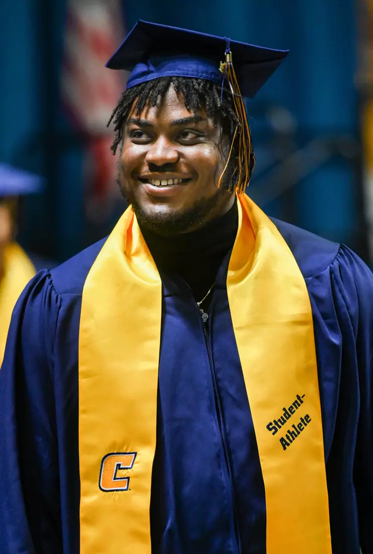 Students participate in the second of two graduation ceremonies for undergraduate students on Saturday, Dec. 11, 2021 in McKenzie Arena.