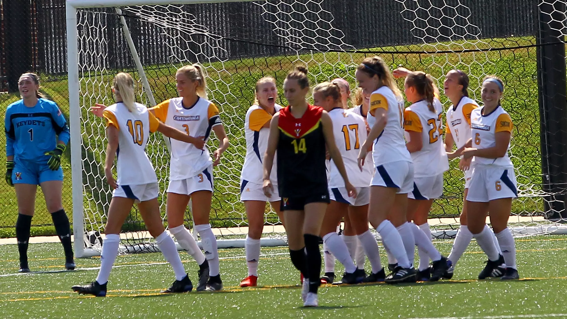 Keck's goal celebration