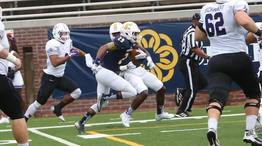 Sophomore Lucas Webb with a 35-yard pick-6.