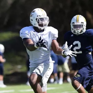 Sophomore Tight End Malcolm Colvin has had a great first half of spring practice.