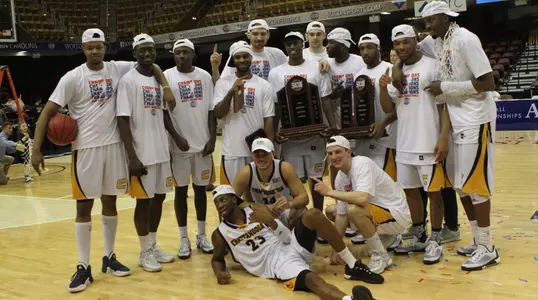 The Mocs celebrate the SoCon Tournament Championship.
