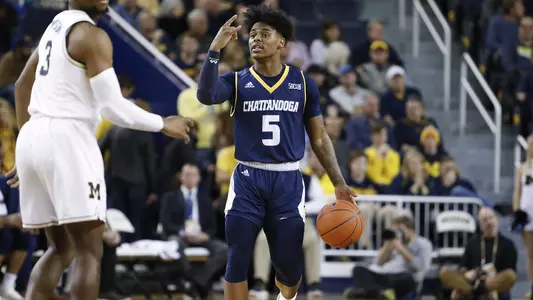 Nov 23, 2018; Ann Arbor, MI, USA; The Michigan Wolverines and the Chattanooga Mocs face off at Crisler Center. First half action. © Raj Mehta Photography LLC