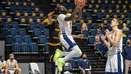 David Jean-Baptiste with the reverse lay in.