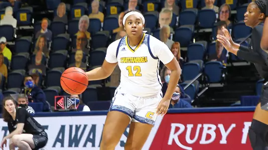 Bria Dial dribbling against Vanderbilt