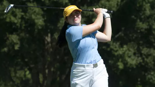 Megan Docherty follows her shot at Vandy.