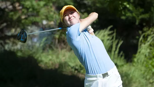 Esme Hamilton follows through on her swing at Vandy.