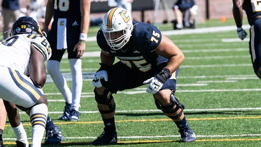 Harrison Moon prepares for the snap against ETSU.