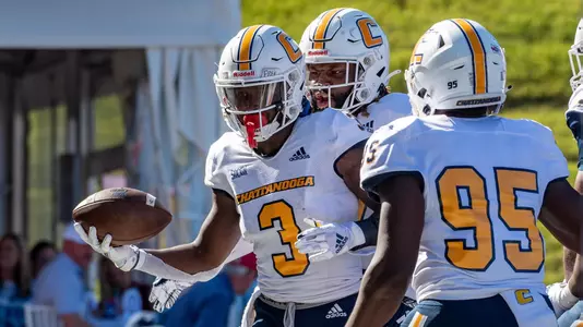 Rashun Freeman celebrates pick 6 at Samford