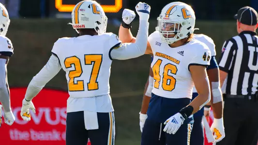 Jerrell Lawson & Ty Boeck celebrate a big play.