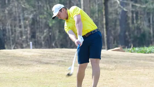 A.J. Lintunen tees off at during Linger Longer 1st Round