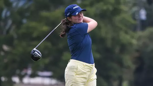 Megan Docherty stripes it off the tee.