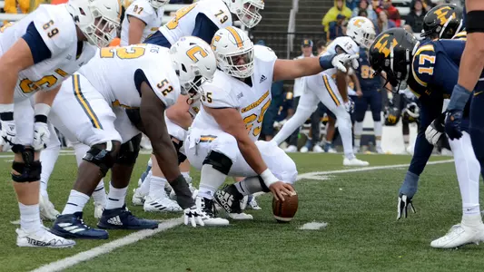 Nick Cerimele centers the offensive line at ETSU.