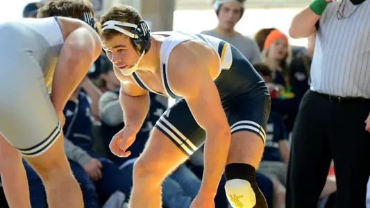 Rocky Jordan controls his Blue-Gold exhibition match.