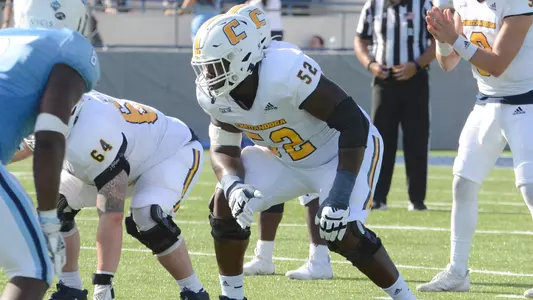 McClendon Curtis prepares for snap at The Citadel.