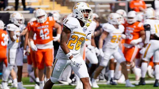 Jordan Walker celebrates a play in the rout of Mercer.