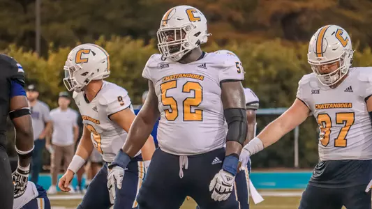 McClendon Curtis lines up at left tackle at Eastern Illinois after starting the game at right guard.