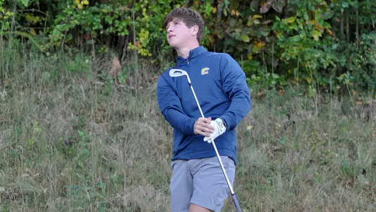 Parker Highsmith follows his tee shot into the green at Black Creek.