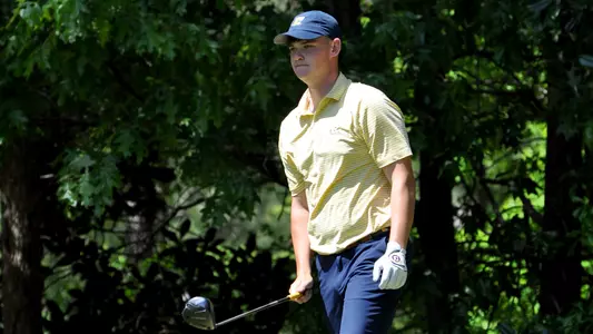 Paul Conroy prepares to tee off in SoCon Championships.