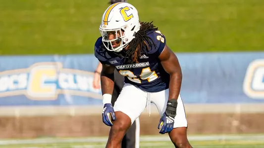 Josh Battle eagerly awaits the snap in the win over North Alabama.