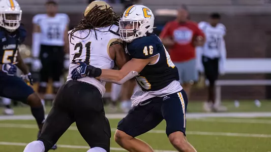 Ty Boeck wraps up a Wofford ball carrier.