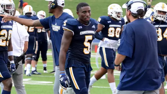 CaMiron Smith leaves field after another defensive stop against Wofford.