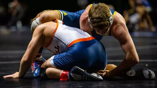 Eli Knight working on the mat in the Southern Scuffle