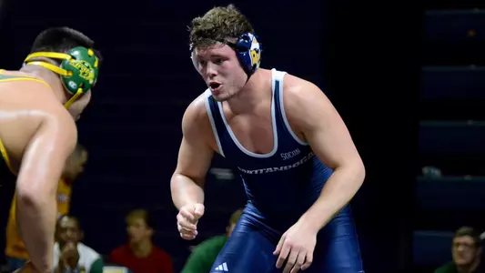 Logan Andrew looks for an opening in his opening match at the Southern Scuffle