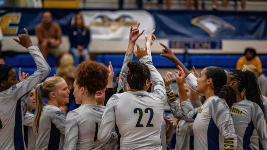 VB team huddle